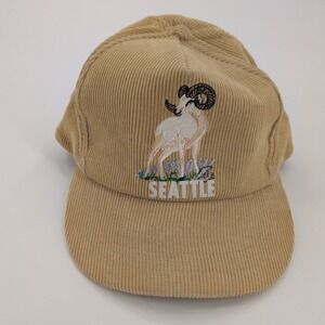 VTG Designer Award‎ Headwear Bighorn Ram Seattle Corduroy Snapback Embroidered